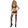 LIVCO CORSETTI FASHION - BELITA LC 90231 SUJETADOR + PANTY + LIGUERO NEGRO S/M - Imagen 3