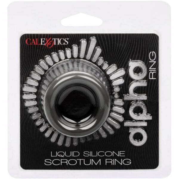 CALEXOTICS - ALPHA ANILLO EXTENSIÓN ESCROTO DOBLE NEGRO - Imagen 2