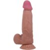 PRETTY LOVE - SLIDING SKIN SERIES DILDO REALÍSTICO CON VENTOSA PIEL DESLIZANTE MORENO 20.6 CM - Imagen 2