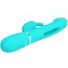 PRETTY LOVE - KAMPAS VIBRADOR RABBIT 3 EN 1 MULTIFUNCIÓN CON LENGUA VERDE AGUA - Imagen 4