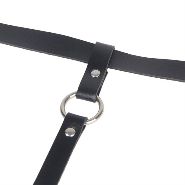 SUBBLIME - ARNÉS DE PIERNA CADENA CUERO NEGRO TALLA ÚNICA - Imagen 5