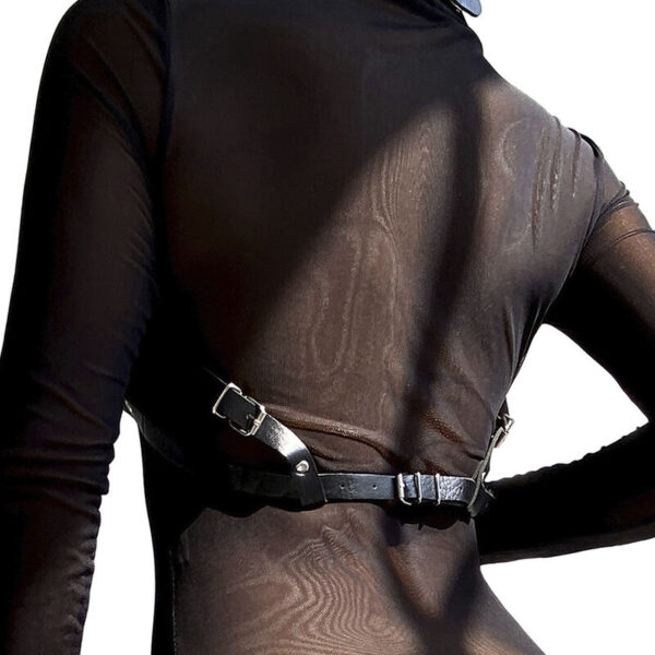 SUBBLIME - ARNÉS DE PECHO CUERO NEGRO TALLA ÚNICA - Imagen 3