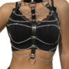 SUBBLIME - ARNÉS DE PECHO CADENAS CUERO NEGRO TALLA ÚNICA - Imagen 2