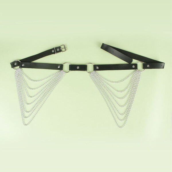 SUBBLIME - CINTURÓN DE CADENAS CUERO NEGRO TALLA ÚNICA - Imagen 4