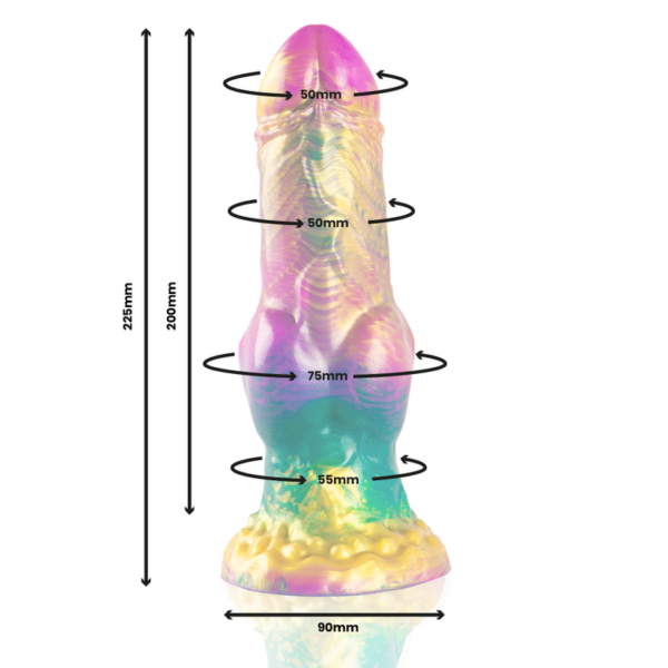 EPIC - IRIS DILDO CON TESTÍCULOS ARCOÍRIS DE PLACER - Imagen 2