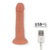 ONINDER - LARGE BOGOTÁ DILDO VIBRADOR 9 VELOCIDADES NATURAL 22 CM -O- 4.5 CM - APP GRATUITA - Imagen 4