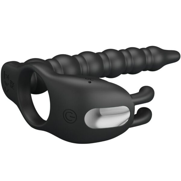 PRETTY LOVE - BLACKNEY ANILLO PENE CON PLUG VIBRADOR NEGRO - Imagen 2