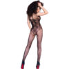 CHILIROSE - CR 4233 BODYSTOCKING CROTCHLESS NEGRO S/M - Imagen 2