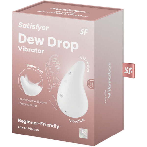 SATISFYER - DEW DROP VIBRADOR LAY-ON BLANCO - Imagen 5