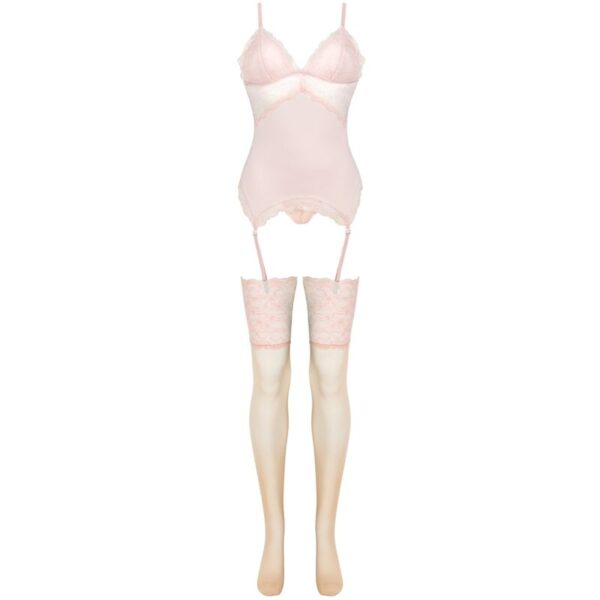 LIVCO CORSETTI FASHION - PERSINNE PEACH SET CORSET + PANTY + MEDIAS - Imagen 3