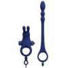 PRETTY LOVE - AYAD ANILLO VIBRADOR RABBIT CON PLUG AZUL - Imagen 4