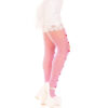 LEG AVENUE - MEDIAS CON ABERTURAS CORAZON  LAZOS ROSA - Imagen 3