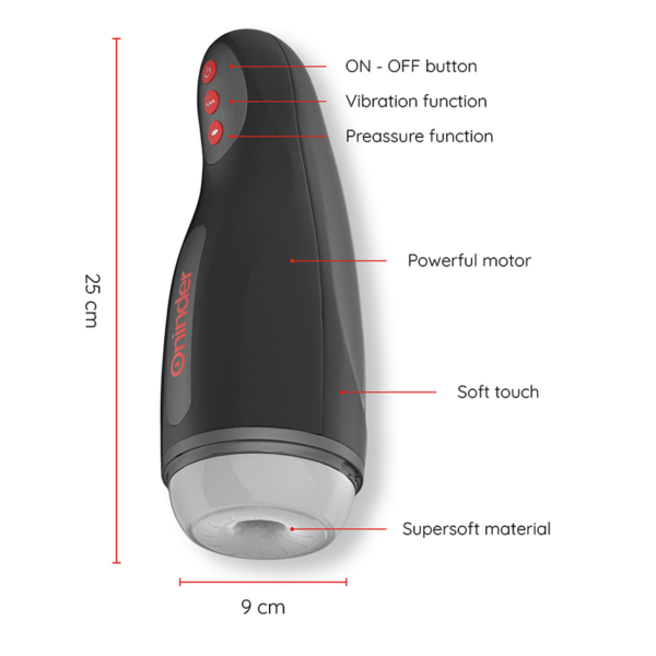 ONINDER - SEOUL MASTURBADOR MASCULINO DE COMPRESION Y VIBRACIÓN - APP GRATUITA - Imagen 2