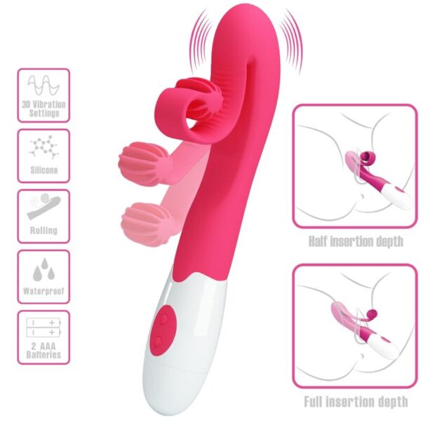 ROMANCE - VIBRADOR Y ESTIMULADOR 30 VELOCIDADES ROSA - Imagen 5