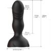 ARMONY - EXTREME A BLOOM ROSA VIBRADOR  PLUG ANAL CONTROL REMOTO NEGRO - Imagen 3