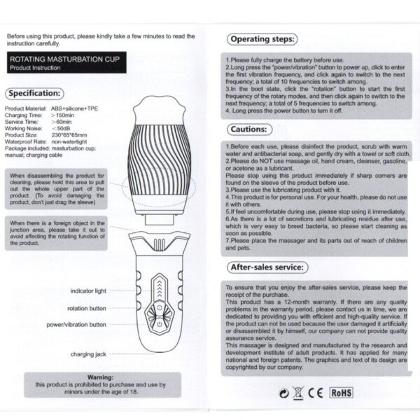 ARMONY - BELUCCI ORAL MASTURBADOR VIBRADOR BLANCO - Imagen 4