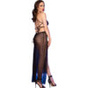 CHILIROSE - CR 4707 BABYDOLL LARGO  TANGA NEGRO S - Imagen 2