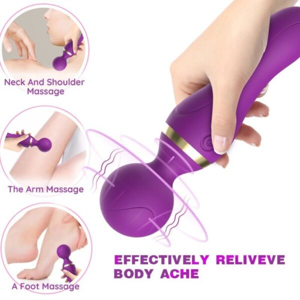 ARMONY - FREEZA MASAJEADOR  VIBRADOR CABEZA FLEXIBLE NEGRO - Imagen 3
