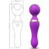 ARMONY - FREEZA MASAJEADOR  VIBRADOR CABEZA FLEXIBLE VIOLETA - Imagen 2