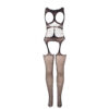 SUBBLIME - 951900 BODYSTOCKING CROTCHLESS DE REJILLA CON COPA Y HOMBROS ABIERTOS NEGRO TALLA ÚNICA - Imagen 3