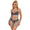 SUBBLIME - 952365 VESTIDO DE REJILLA HOMBROS DESCUBIERTOS ARCOIRIS TALLA ÚNICA - Imagen 3