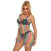 SUBBLIME - 952365 VESTIDO DE REJILLA HOMBROS DESCUBIERTOS ARCOIRIS TALLA ÚNICA - Imagen 5