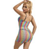 SUBBLIME - 952457 VESTIDO DE REJILLA SIN MANGAS CON HOMBROS DESCUBIERTOS ARCOIRIS TALLA ÚNICA - Imagen 2
