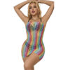 SUBBLIME - 952457 VESTIDO DE REJILLA SIN MANGAS CON HOMBROS DESCUBIERTOS ARCOIRIS TALLA ÚNICA - Imagen 3