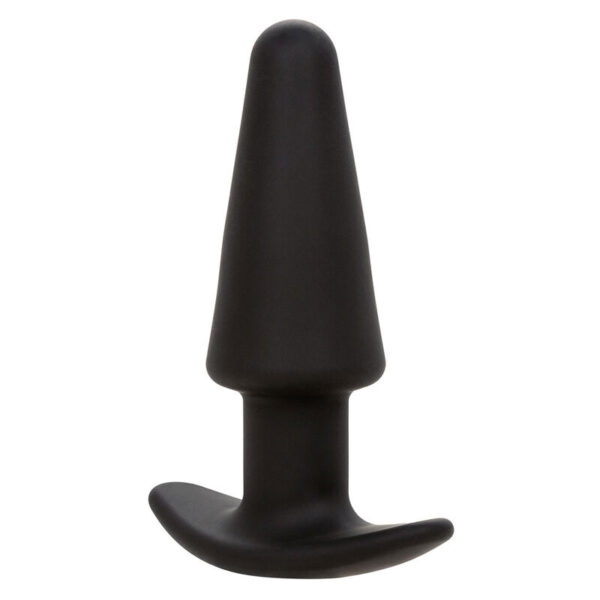 CALEXOTICS - ROCK BOTTOM PLUG ANAL CÓNICO 10 VIBRACIONES SILICONA NEGRO - Imagen 3