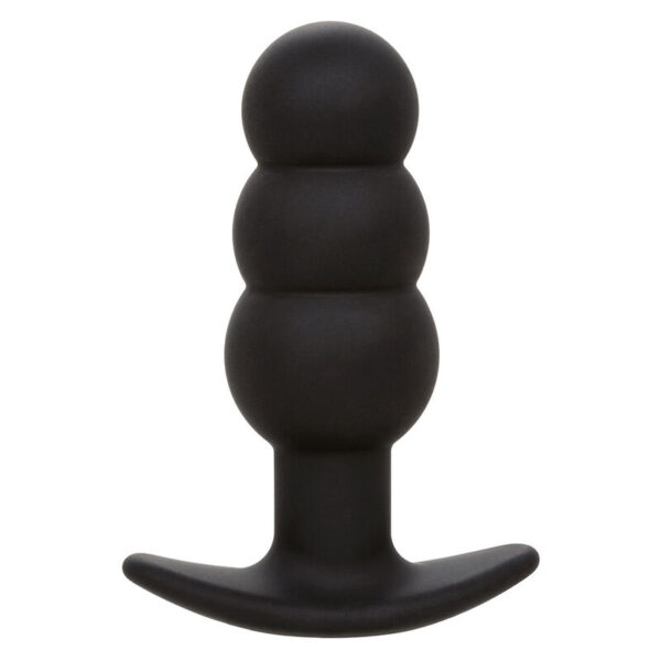 CALEXOTICS - ROCK BOTTOM PLUG ANAL CON CUENTAS 10 VIBRACIONES SILICONA NEGRO - Imagen 3