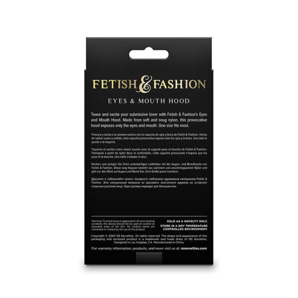 NS NOVELTIES - FETISH  FASHION PASAMONTAÑAS APERTURA DE OJOS Y BOCA NYLON NEGRO - Imagen 2