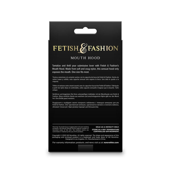 NS NOVELTIES - FETISH  FASHION PASAMONTAÑAS APERTURA DE BOCA NYLON BLANCO - Imagen 3