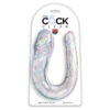 KING COCK - DOUBLE TROUBLE DILDO DOBLE 44 CM TRANSPARENTE - Imagen 2