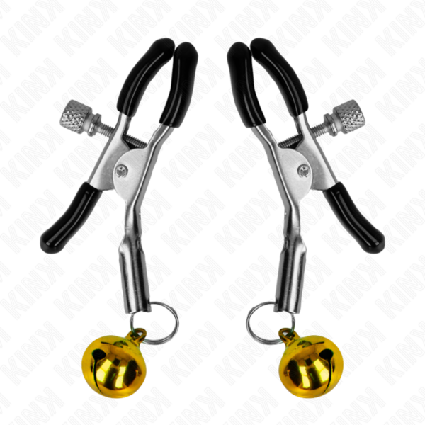 KINK - PINZAS PARA PEZONES CON CAMPANILLA DORADA 6 CM - Imagen 2