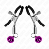 KINK - PINZAS PARA PEZONES CON CAMPANILLA VIOLETA 6 CM - Imagen 2