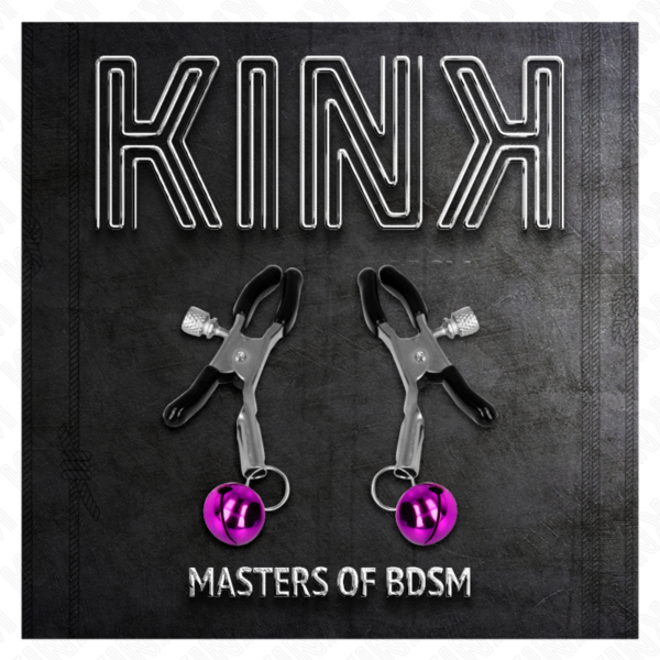 KINK - PINZAS PARA PEZONES CON CAMPANILLA VIOLETA 6 CM - Imagen 5