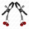 KINK - PINZAS PARA PEZONES CON DOBLE CAMPANILLA ROJO 6 CM - Imagen 2