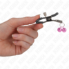 KINK - PINZAS PARA PEZONES CON DOBLE CAMPANILLA ROSA 6 CM - Imagen 3