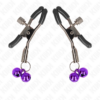 KINK - PINZAS PARA PEZONES CON DOBLE CAMPANILLA VIOLETA 6 CM - Imagen 2