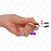 KINK - PINZAS PARA PEZONES CON DOBLE CAMPANILLA VIOLETA 6 CM - Imagen 4
