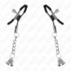 KINK - PINZAS PARA PEZONES CON COLGANTE DE CAMPANA PLATEADO 6 CM - Imagen 2