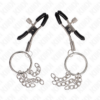 KINK - PINZAS PARA PEZONES CON ARO Y PEQUEÑAS CADENAS PLATEADO 6 CM - Imagen 2