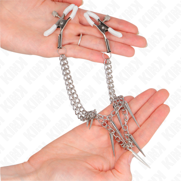 KINK - PINZAS PARA PEZONES CON CADENA DE PÚAS 30 CM - Imagen 3