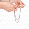 KINK - PINZAS PARA PEZONES CON DOBLE CADENA FINA PLATEADO 20/23 CM - Imagen 4