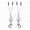 KINK - PINZAS PARA PEZONES FINA CON GANCHO PLATEADO 7 CM