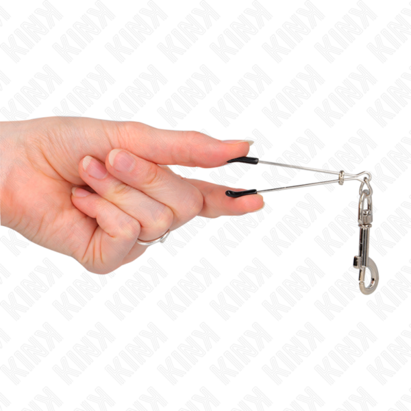 KINK - PINZAS PARA PEZONES FINA CON GANCHO PLATEADO 7 CM - Imagen 4