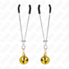 KINK - PINZAS PARA PEZONES FINA CON CASCABEL DORADO 7 CM - Imagen 2