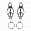 KINK - PINZAS PARA PEZONES ESTILO JAPONÉS CON AROS PLATEADO - Imagen 2