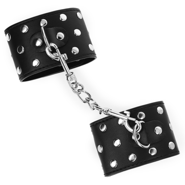 KINK - MUÑEQUERAS CON CIERRE A PRESIÓN LLENO DE TACHUELAS AJUSTABLE NEGRO 19-24 CM X 5.5 CM - Imagen 4