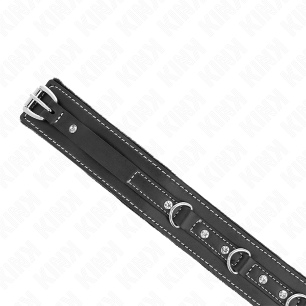KINK - COLLAR CON CORREA 105 CM DE PIEL DE PVC REMACHE DE DIAMANTES DE IMITACIÓN 41.5 X 4 CM - Imagen 5